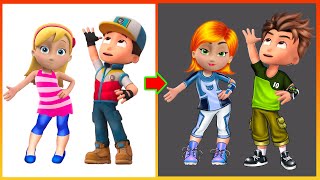 Ryder Paw Patrol & Katie Transform Into Ben 10 - Paw Patrol Rescue #glowup