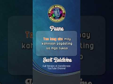 Paano – Jovit #shorts #karaoke #karaocraze #instrumental #videoke