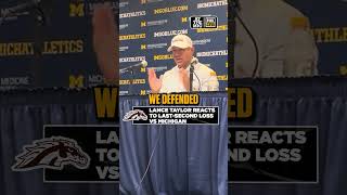 Western Michigan HC Lance Taylor thoughts Michigan game-winning Hail Mary 🗣️ #michigan #hailmary
