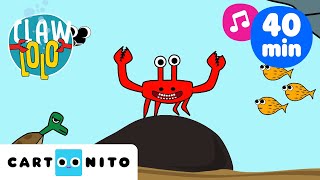Zabawa z echem tworzy najlepszy oceaniczny duet | Clawlolo 🦀 Maraton 🎵 muzyczny | Cartoonito