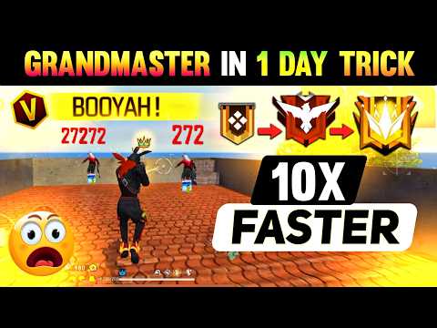 Grandmaster 🏆 - 10x Faster Trick For Rank Pushing ? || Br Rank Pushing Tips & Trick || Free Fire