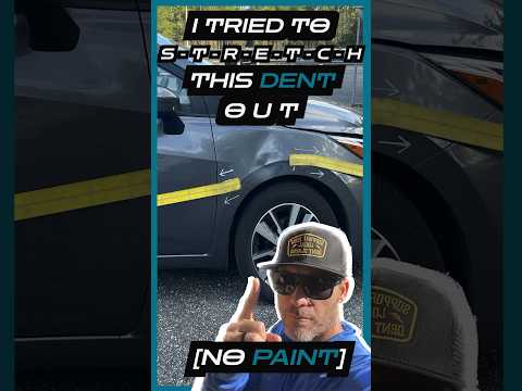 HERES HOW I fixed this Dent with Ratchet Straps, Hot Glue and PDR(Paintless Dent Repair)