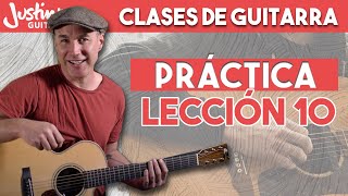 Rutina de práctica de la lección 10 para principiantes de Justin Guitar