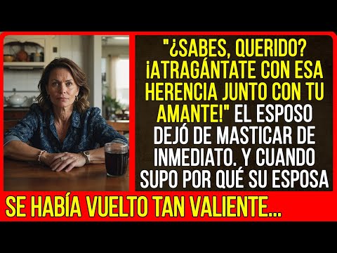 "Yo sé sobre tu herencia y tu amante." El esposo dejó de masticar de inmediato. Y cuando se enteró…