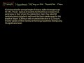 Hypothesis Testing Concepts and Applications
