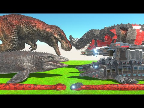 Dinosaur vs Cyber Version of Itself - Animal Revolt Battle Simulator