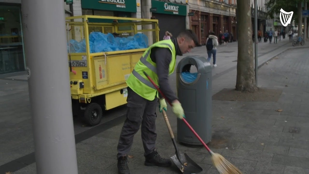 How Dublin's O'Connell Street and Grafton Street are kept Clean 24 Hours a Day