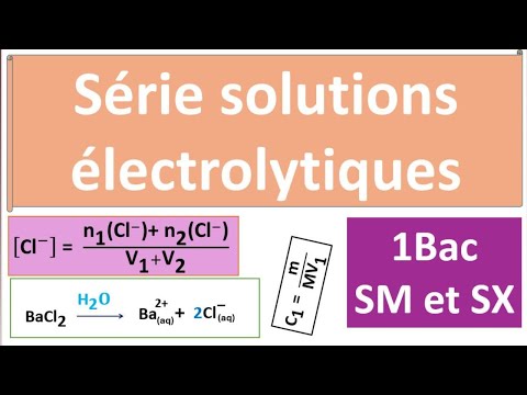 serie d'exercices solutions électrolytique 1 Bac