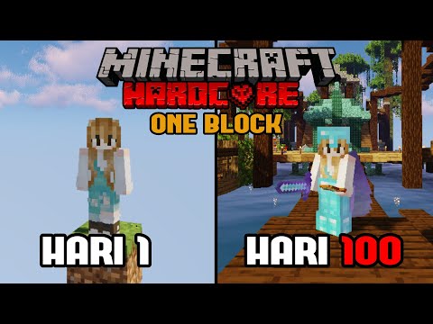 100 Hari di Minecraft HARDCORE tapi Hanya Dengan SATU BLOCK