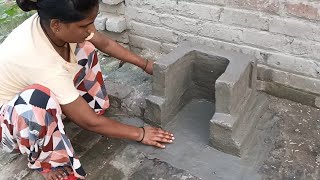 cooking,village life hacks,viral chulha,trending clay stove videoclay stove,how to make clay