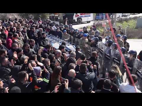 YouTube video thumbnail: Turkish Mine Workers, Police Clash During Protest Over Wages