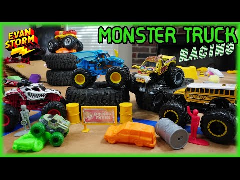 Monster Trucks DIY Cardboard Box Race Track Brother Vs Sister.