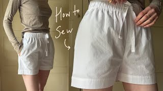 HOW TO MAKE BOXER SHORTS WITH A FAKE FLY - Piper PJ Pattern Hack | Rosie Caldwell