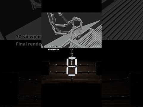 Mechanical seven segment display (alternate angle) #b3d