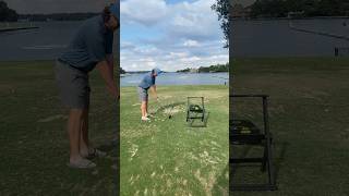My nephew is a lefty so I get to do stuff like this 😂 #golf #golfswing #golftrickshot #golfer