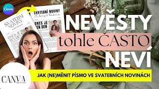 Jak upravit písmo ve svatebních novinách (rychle a bez chyb) | Canva svatební šablony