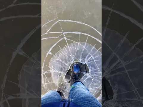 Never walk on frozen lake! #shortvideo