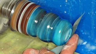 How I made a Shaving Brush out of Epoxy Resin | Resin Turning Project