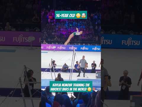 Kaylia Nemour competing for Algeria is one of a kind! #gymnast #unevenbars #kaylianemour