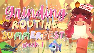 𑣲 My Grinding Routine For Summer Camp WEEK 1 (How I Get LOTS of ACORNS!) | Summerfest Adopt me! 𝜗𝜚.