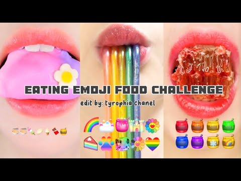 EATING EMOJI FOOD CHALLENGE [Collection] || Edit by me || Ctto. #asmr #mukbang #eat