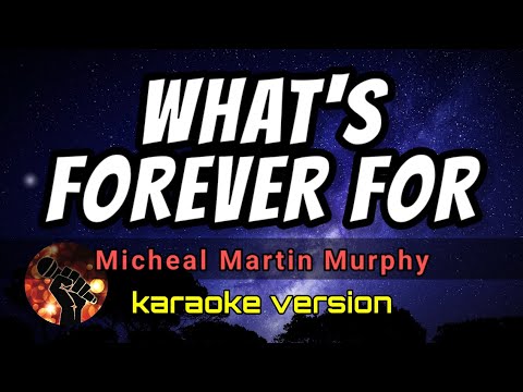 WHAT'S FOREVER FOR - MICHAEL MURPHY MARTIN (karaoke version)