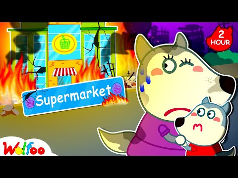 Oh No, Supermarket Is Burning! | Safety Tips for Kids + More | Wolfoo Family