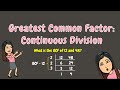Finding the GCF Using Division