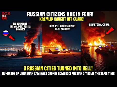 Biggest Fire of Century in Russia! Ukraine Bombed 3 Russian Cities at the Same Time in One Night!