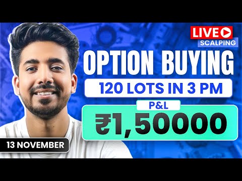 Live Intraday Trading || Banknifty option Scalping|| 13 November || Option Buying