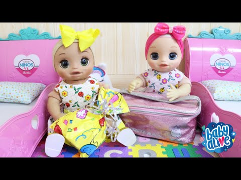 BABY ALIVE GÊMEAS NINA E HANNA VÃO PRA FESTA DA AMIGUINHA