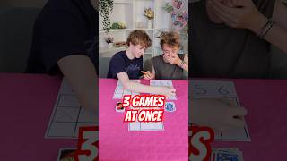 Playing three games at once! ❌🅾️ #uno #tictactoe #challenge #familygamenight
