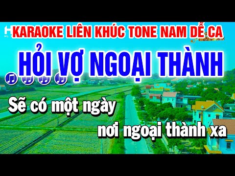 Liên Khúc Hỏi Vợ Ngoại Thành | Mười Năm Đợi Chờ  Karaoke Nhạc Sống (Cha Cha Cha) Tone Nam