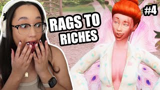 Turned my Sim into a FAIRY avoid my problems! | Rags to Riches #4