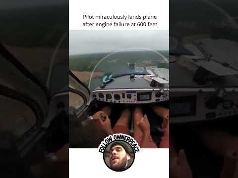 Pilot miraculously lands plane after engine failure at 600 feet#daily #facts #history #peace #nature