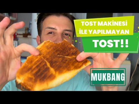 TOST BÖYLE YAPILIR!HEMDE TOST MAKİNESİNDE DEĞİL!#tost #asmr #mukbang #asmryemek