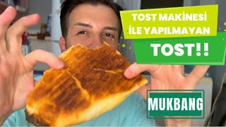 TOST BÖYLE YAPILIR!HEMDE TOST MAKİNESİNDE DEĞİL!#tost #asmr #mukbang #asmryemek