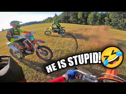 Angry Man's Field Stand No Chances VS Dirt Bikers | Adrenaline Moto Vlog