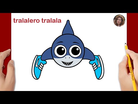 Como dibujar a Tralalero Tralala facil | Cómo dibujar Brainrot | Dibujos Felices