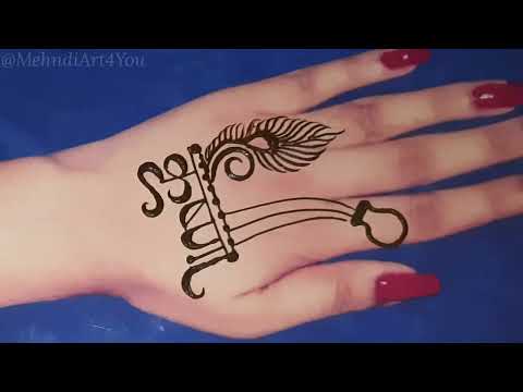 Krishna mehndi design || back hand mehndi design