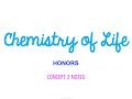 Unit 1 Biology Basics: Chemistry of Life Insights