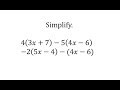 Distributing Expressions and Simplifying