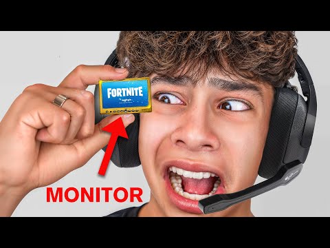 I Played Fortnite on World's SMALLEST Monitor