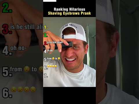 Ranking Hilarious Shaving Eyebrows Prank #tiktok #usa #shavingrazor #prank