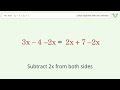 Solving Linear Equations Steps