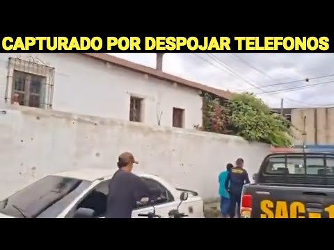 AGENTES DE LA PNC CAPTURAN A UN ASALTANTE QUE DESPOJABA TELÉFONOS, GUATEMALA...