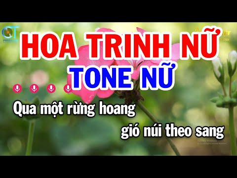 Karaoke Hoa Trinh Nữ Tone Nữ  ( C ) Nhạc Sống Mới | Karaoke Tuấn Kiệt