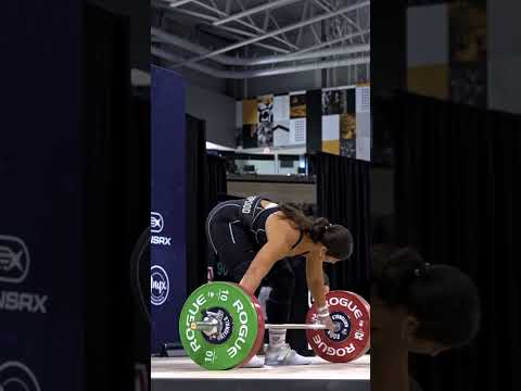 Lifts From The Archives - Eva Katsaros snatches 90kg at nationals. #weightlifting #lifter