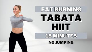 🔥18 Min TABATA HIIT🔥FAT BURNING CARDIO & TONING🔥ALL STANDING🔥NO JUMPING🔥NO REPEAT🔥