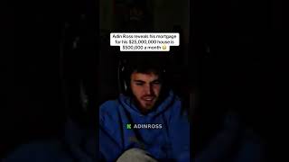 Adin Ross Says He’s Paying $500k PER MONTH For His Brand New House😱 #adin #funny #ishowspeed #clips